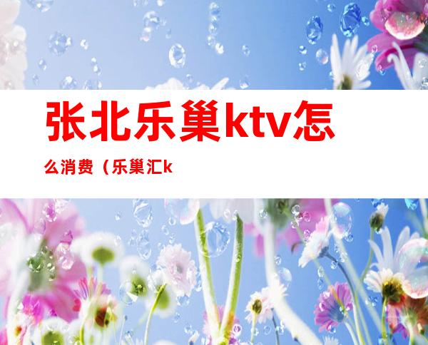 张北乐巢ktv怎么消费(乐巢汇ktv怎么样)