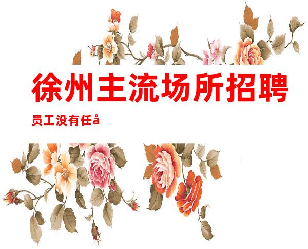 徐州主流场所招聘员工 没有任务保证你上班 包路费