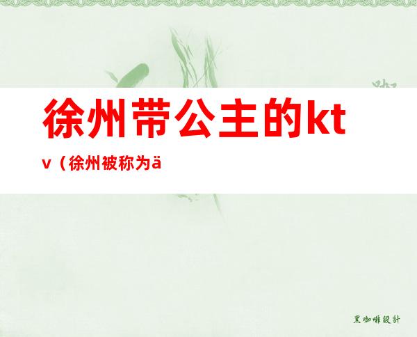 徐州带公主的ktv(徐州被称为什么公主)