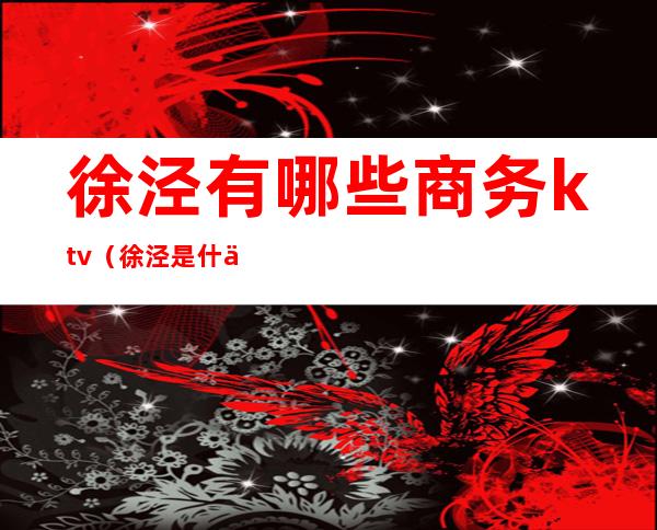徐泾有哪些商务ktv(徐泾是什么)