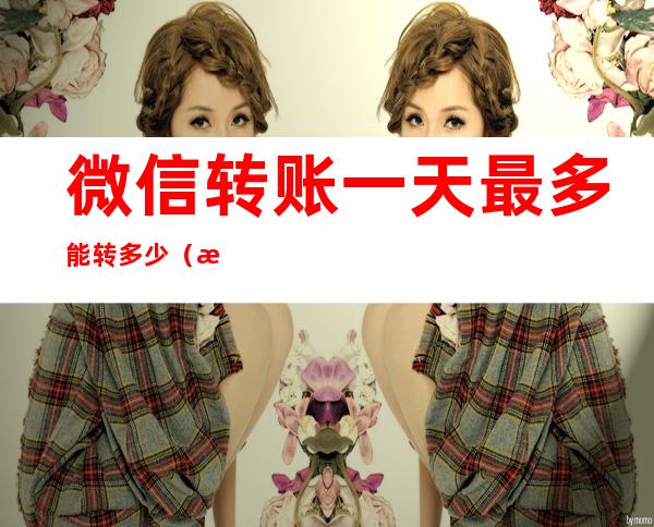 微信转账一天最多能转多少(未成年微信转账一天最多能转多少)