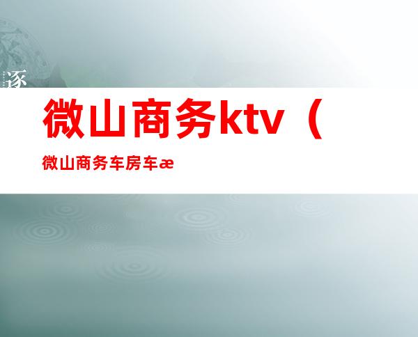 微山商务ktv（微山商务车房车改装）