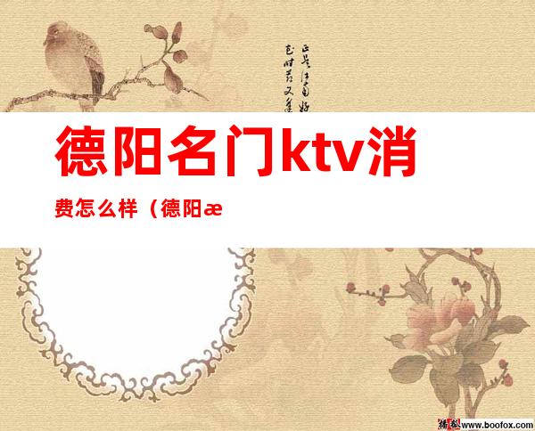 德阳名门ktv消费怎么样(德阳最好玩的商务ktv)