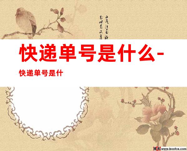 快递单号是什么-快递单号是什么