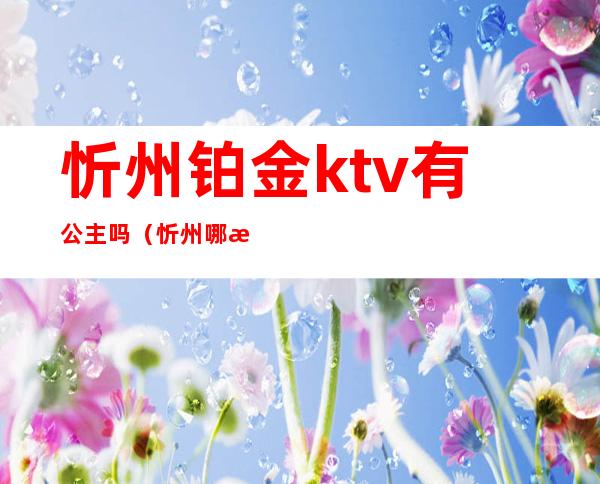 忻州铂金ktv有公主吗(忻州哪有陪唱的KTV)