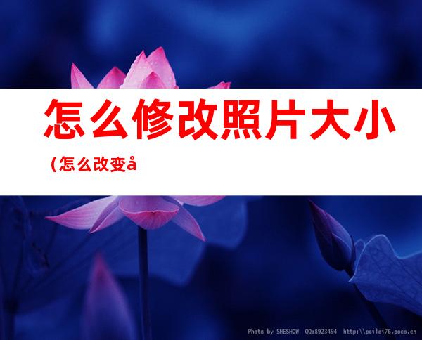 怎么修改照片大小(怎么改变图片尺寸)