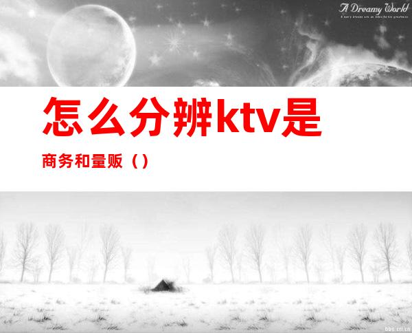 怎么分辨ktv是商务和量贩()