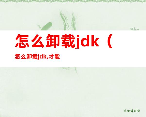 怎么卸载jdk(怎么卸载jdk,才能卸载干净)