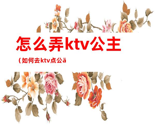 怎么弄ktv公主（如何去ktv点公主）