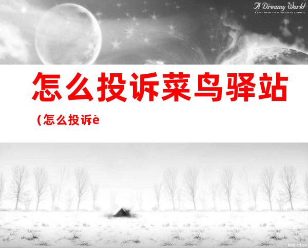 怎么投诉菜鸟驿站(怎么投诉菜鸟驿站私自签收客户快递)