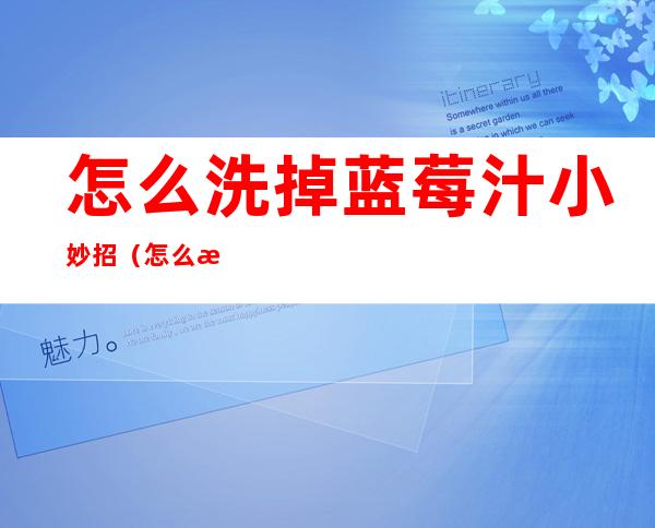 怎么洗掉蓝莓汁小妙招(怎么洗掉蓝莓汁小妙招视频)