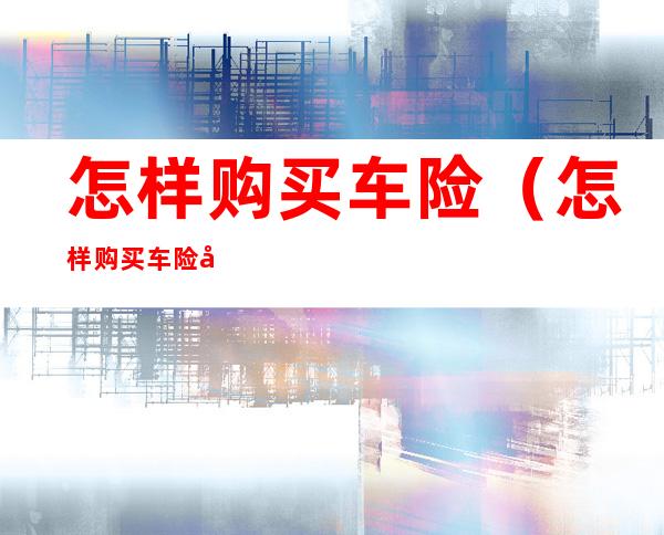 怎样购买车险(怎样购买车险划算)