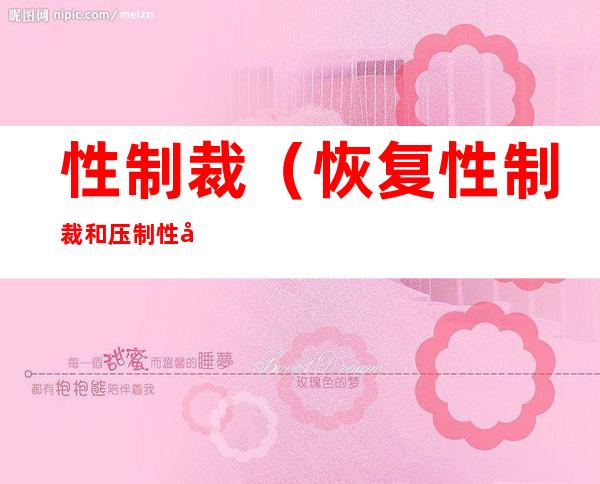 性制裁(恢复性制裁和压制性制裁)