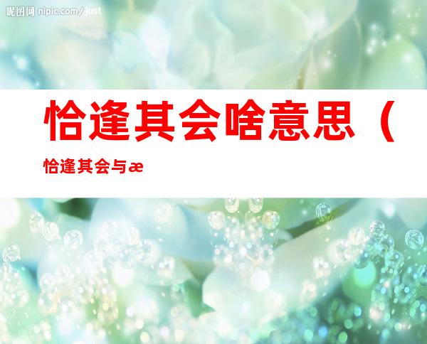 恰逢其会啥意思(恰逢其会与恰逢其时的区别)