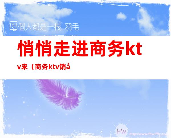 悄悄走进商务ktv来(商务ktv销售)