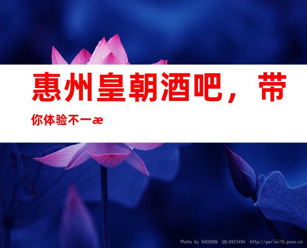 惠州皇朝酒吧,带你体验不一样的夜生活