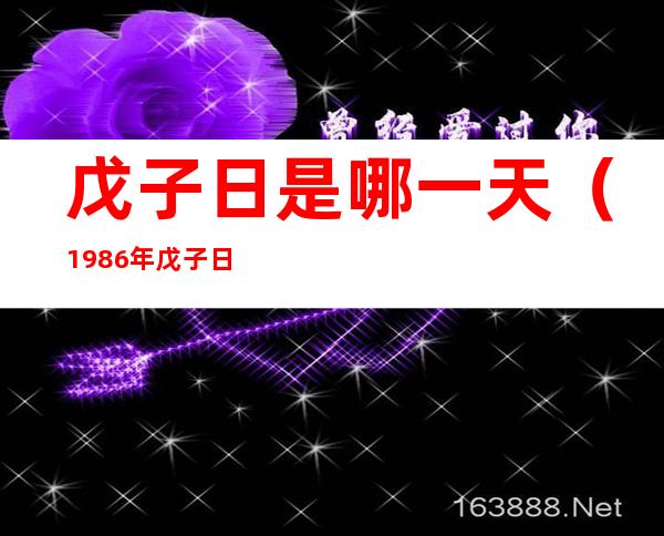 戊子日是哪一天(1986年戊子日是哪一天)