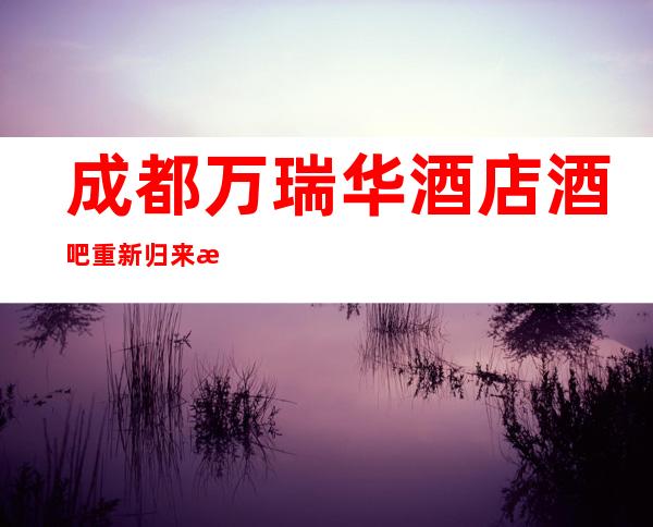 成都万瑞华酒店酒吧重新归来成都武侯区有名的高档小酒吧