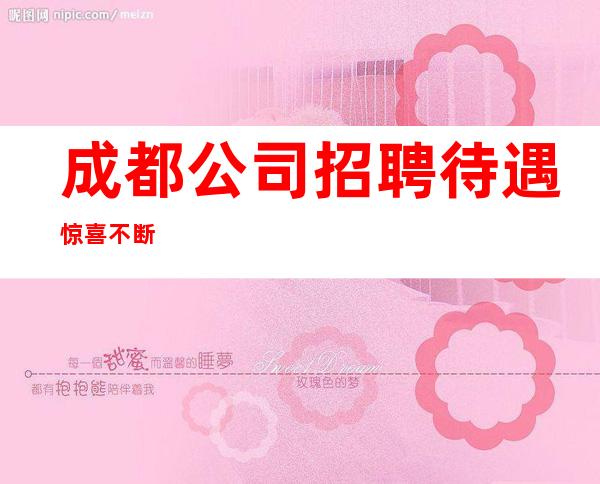 成都公司招聘待遇惊喜不断