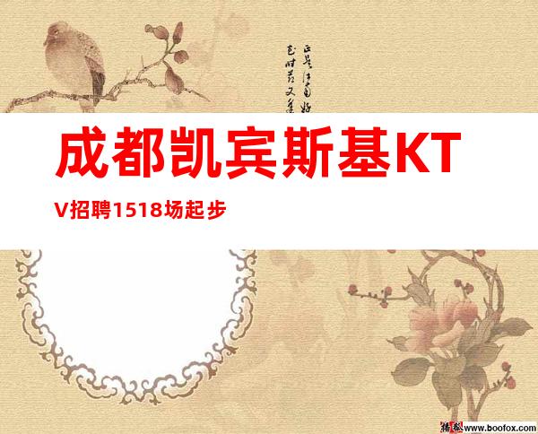 成都凯宾斯基KTV招聘15+18场起步客户质量高且生意稳定