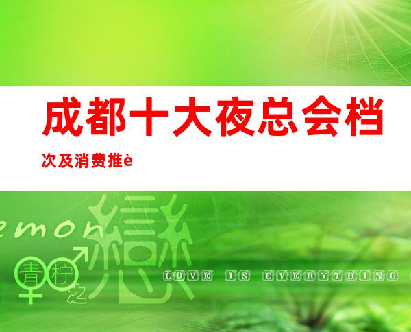 成都十大夜总会档次及消费推荐最值得玩的商务KTV