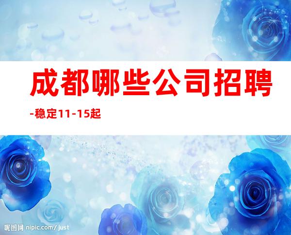 成都哪些公司招聘-稳定11-15起