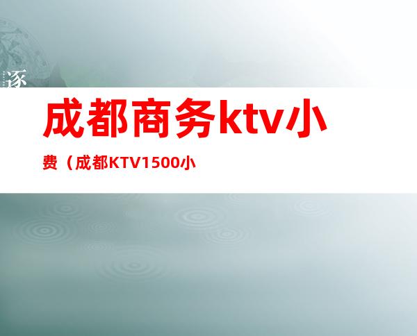 成都商务ktv小费（成都KTV1500小费）