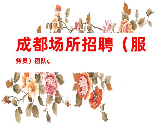 成都场所招聘(服务员)团队直招(当天来就赚)