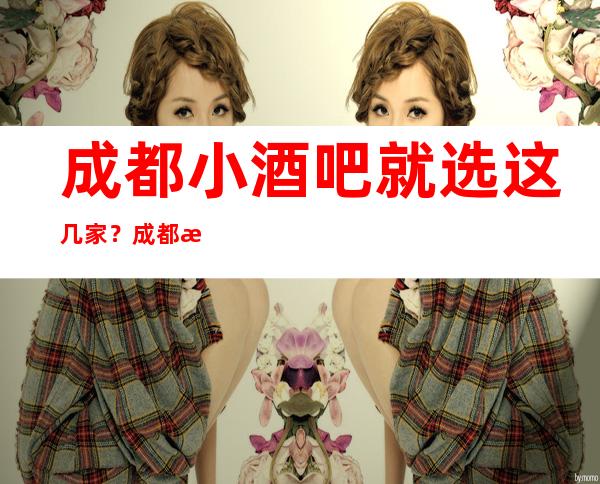 成都小酒吧就选这几家?成都成功者都喜欢玩的酒吧