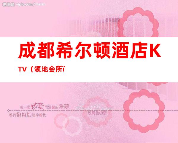 成都希尔顿酒店KTV(领地会所)一所豪华型夜总会