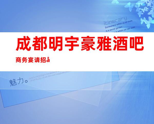 成都明宇豪雅酒吧商务宴请招待客户的好地方