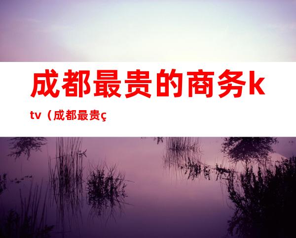 成都最贵的商务ktv（成都最贵的酒楼）