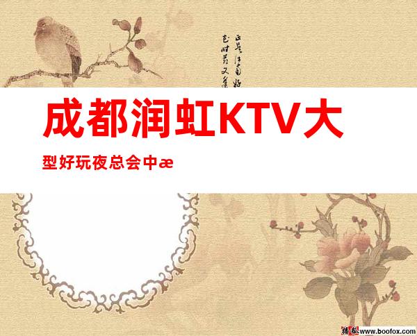 成都润虹KTV大型好玩夜总会中性价比最