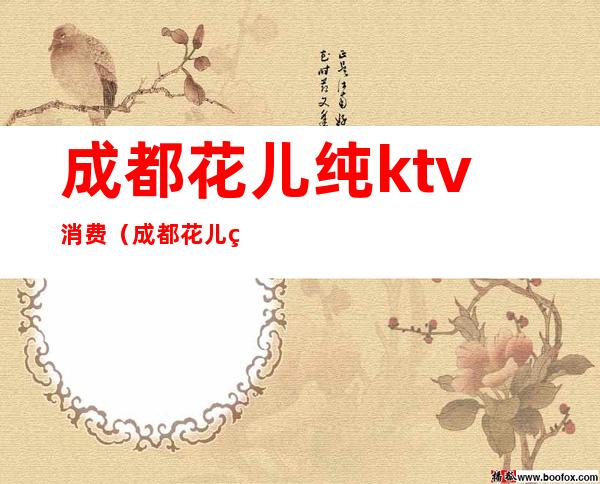 成都花儿纯ktv消费(成都花儿纯k夜总会怎么样消费如何?)