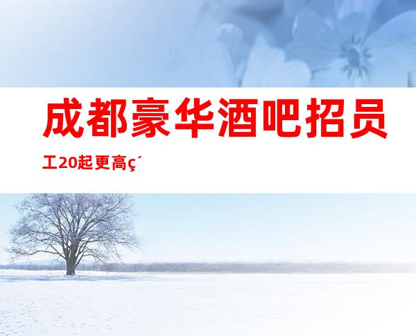 成都豪华酒吧招员工 20起更高素场等你来战不见不散