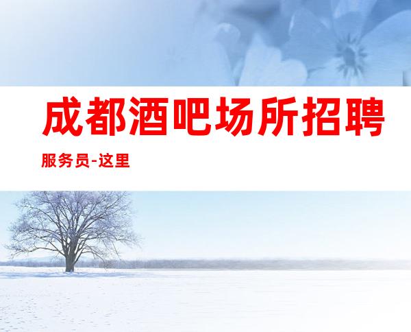 成都酒吧场所招聘服务员-这里天天都有二班
