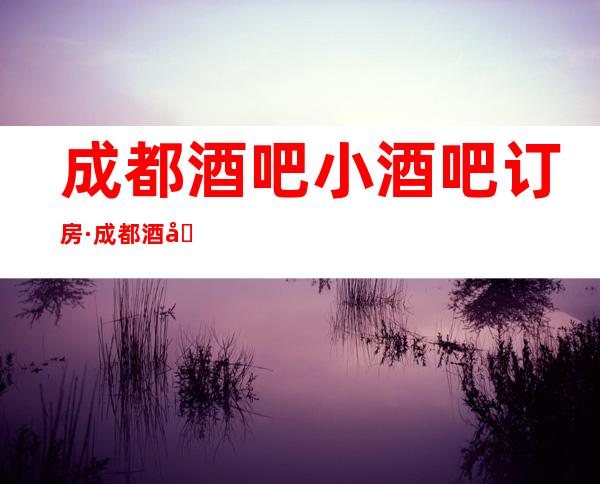 成都酒吧小酒吧订房·成都酒吧中端场消费情况介绍