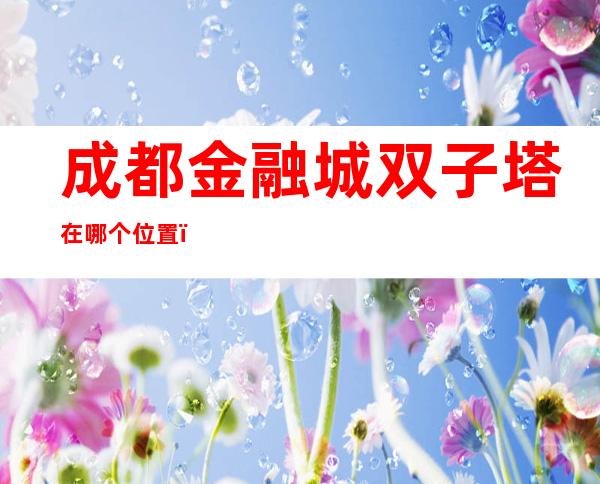 成都金融城双子塔在哪个位置（成都金融街双子塔）