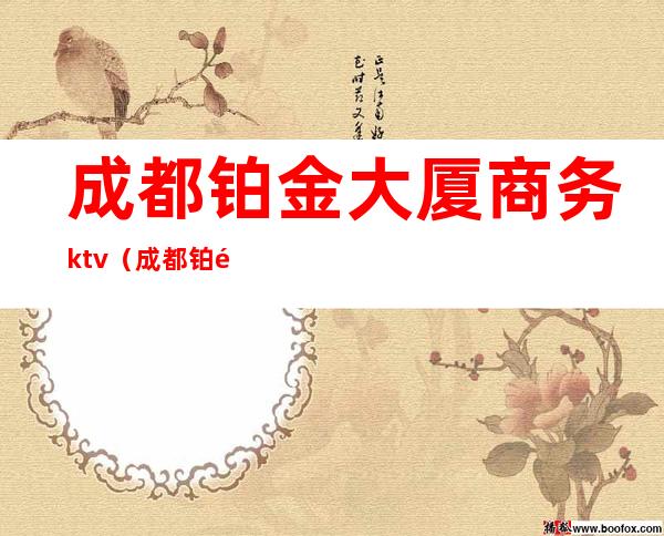 成都铂金大厦商务ktv(成都铂金大厦有哪些公司)