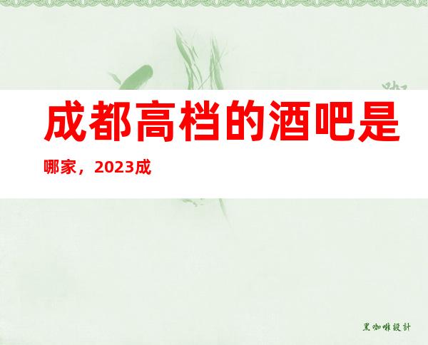 成都高档的酒吧是哪家,2023成都酒吧消费预订大全
