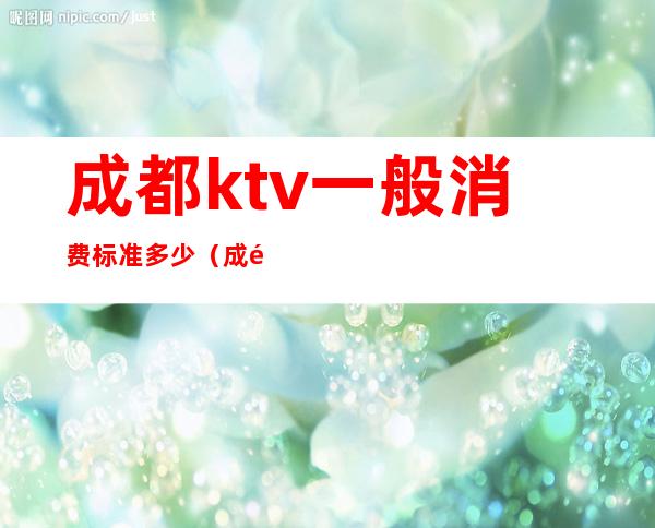 成都ktv一般消费标准多少（成都ktv怎么收费）