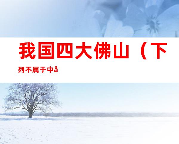 我国四大佛山（下列不属于中国四大佛山）