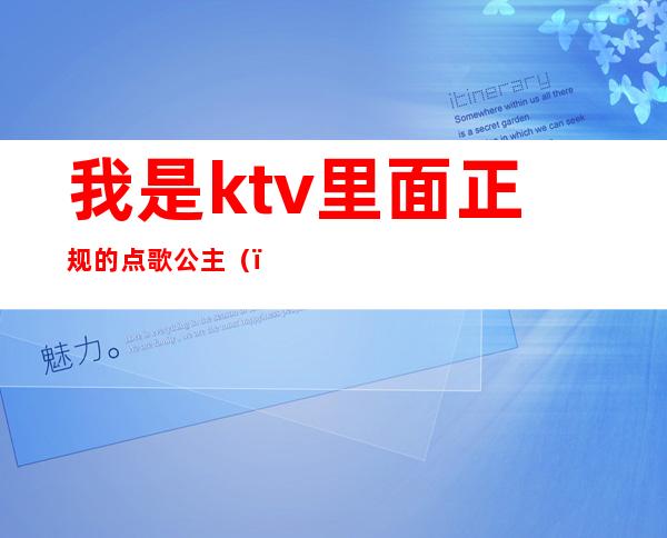 我是ktv里面正规的点歌公主()