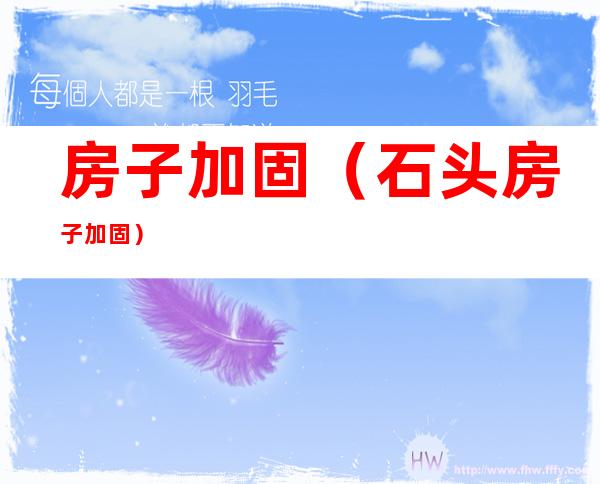房子加固(石头房子加固)