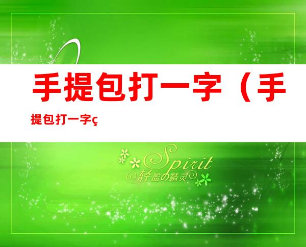 手提包打一字(手提包打一字答案)