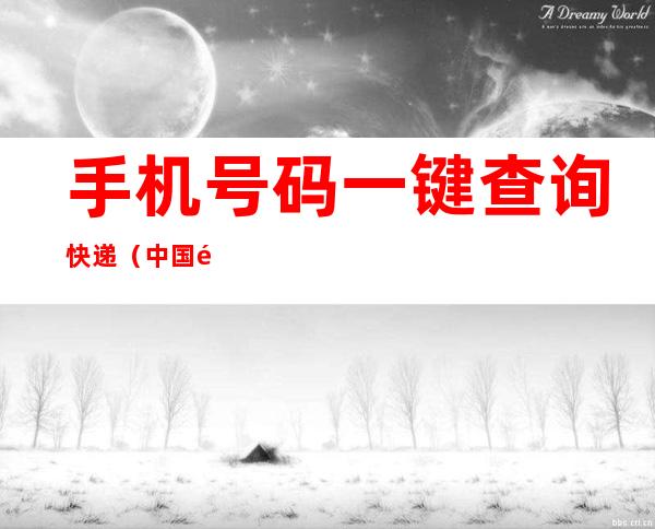 手机号码一键查询快递(中国邮政手机号码一键查询快递)