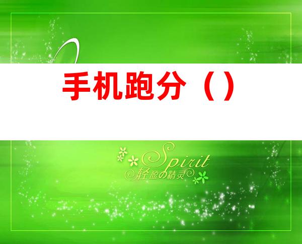 手机跑分()