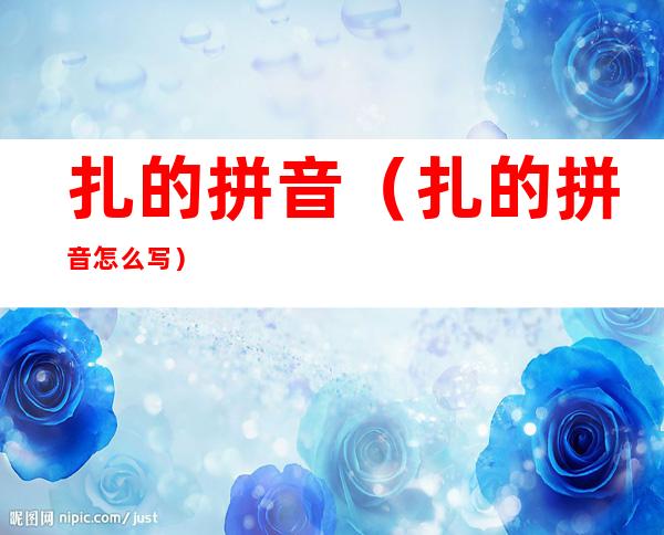 扎的拼音(扎的拼音怎么写)