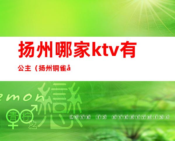 扬州哪家ktv有公主(扬州铜雀台ktv公主)