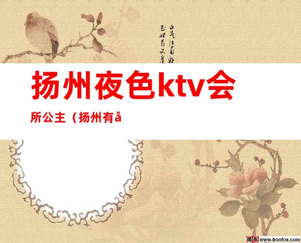 扬州夜色ktv会所公主(扬州有哪些ktv会所)